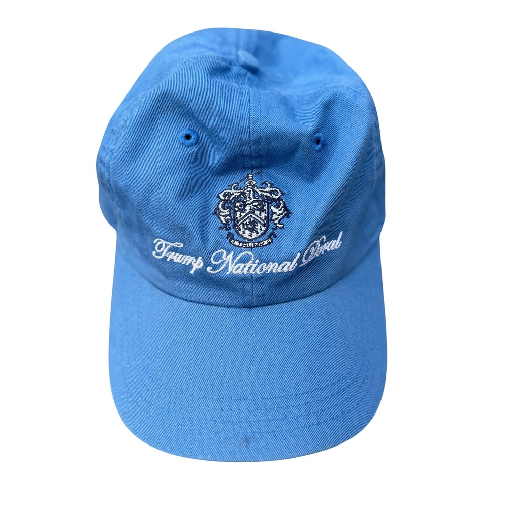 Trump National Doral Miami Ahead Golf Hat Light Blue Adjustable Crest Cap